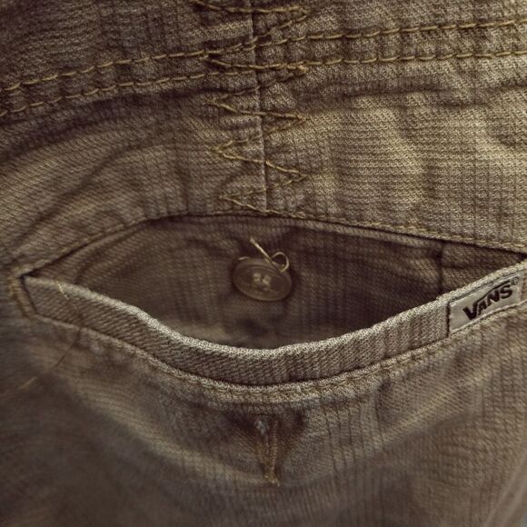 Vans Men's 30 Skull King Tan Cargo Shorts Pockets 100% Cotton 33" 11.5" 12.25" - Picture 13 of 14